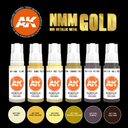 Ak : Non Metallic Metal Gold (6pcs) │ 3rd Generation Acrylics