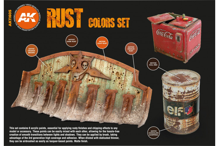 Ak : Rust Effect (6pcs) │ 3rd Generation Acrylics