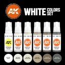 Ak : White Colors Set (6pcs) │ 3rd Generation Acrylics