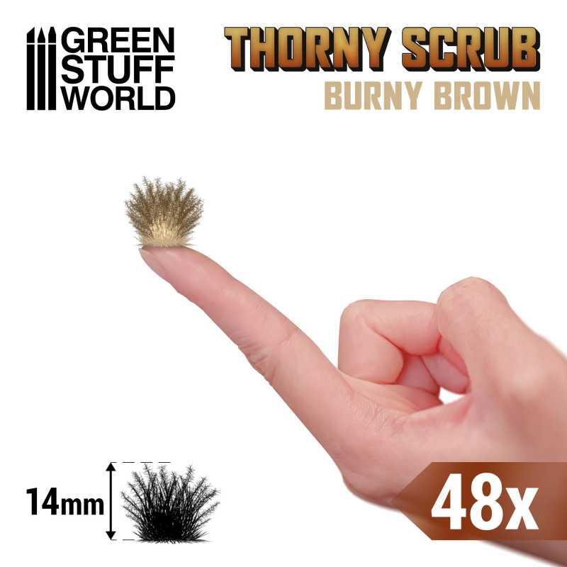 Green Stuff : Thorny Scrub - Burny Brown │ 14mm [48pcs]