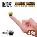 Green Stuff : Thorny Scrub - Spiky Burnt Yellow │ 14mm [48pcs]