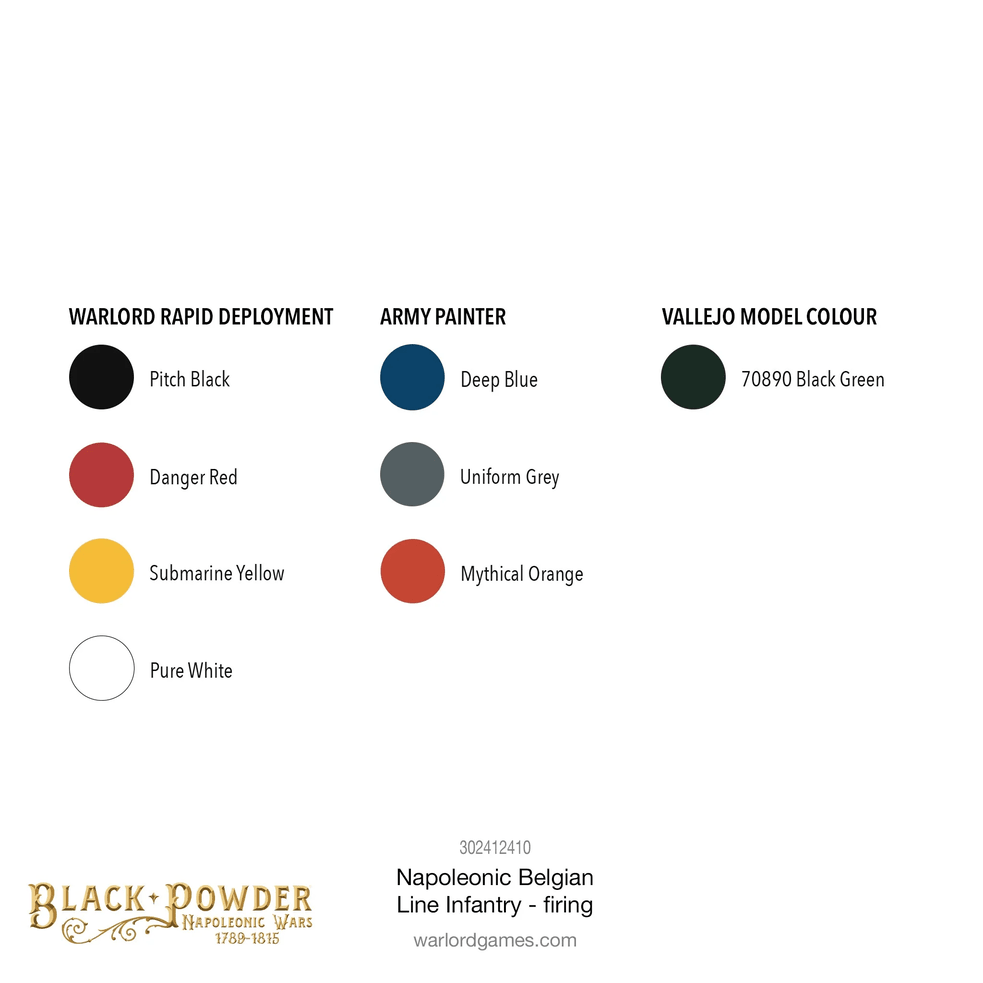 Black Powder : Belgian Line Infantry Firing