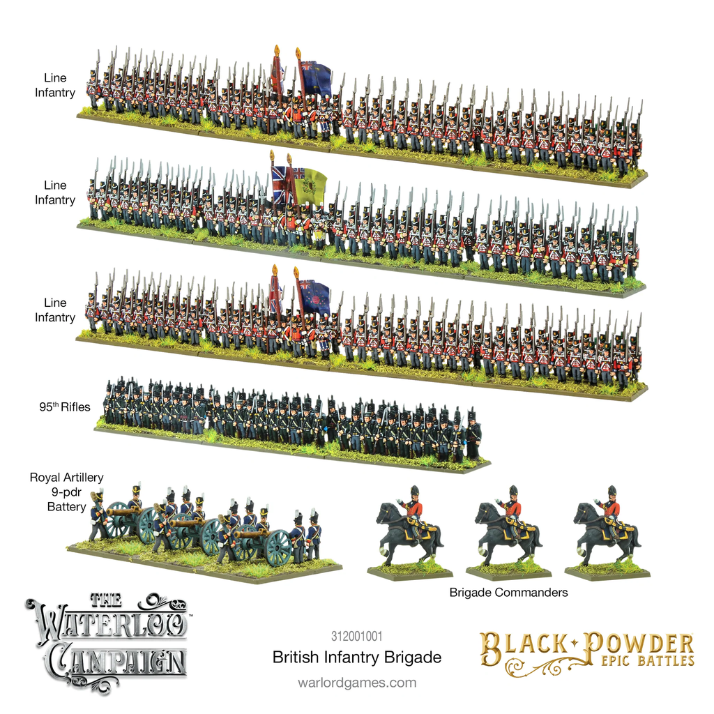 Black Powder Epic : British Infantry Brigade │ The Waterloo Campaign