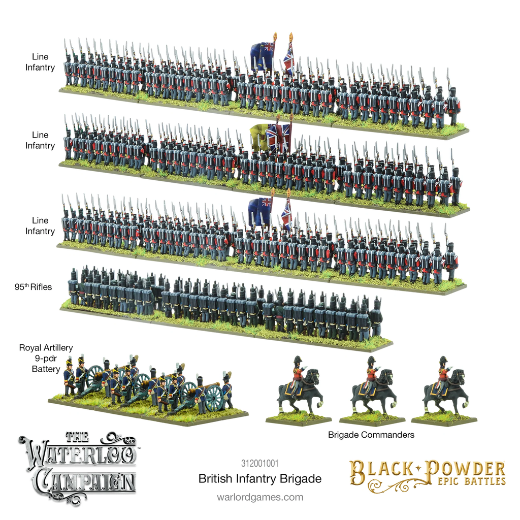 Black Powder Epic : British Infantry Brigade │ The Waterloo Campaign