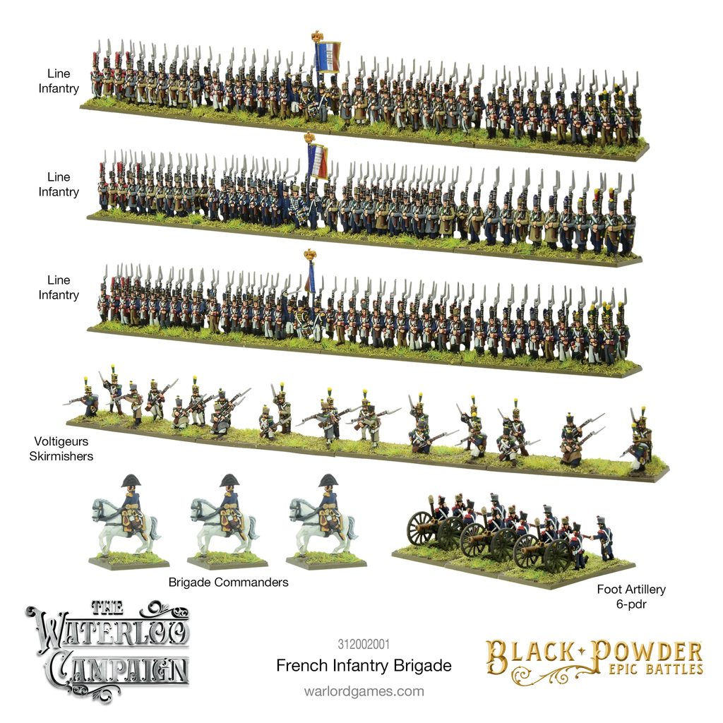 Black Powder Epic : French Infantry Brigade │ The Waterloo Campaign