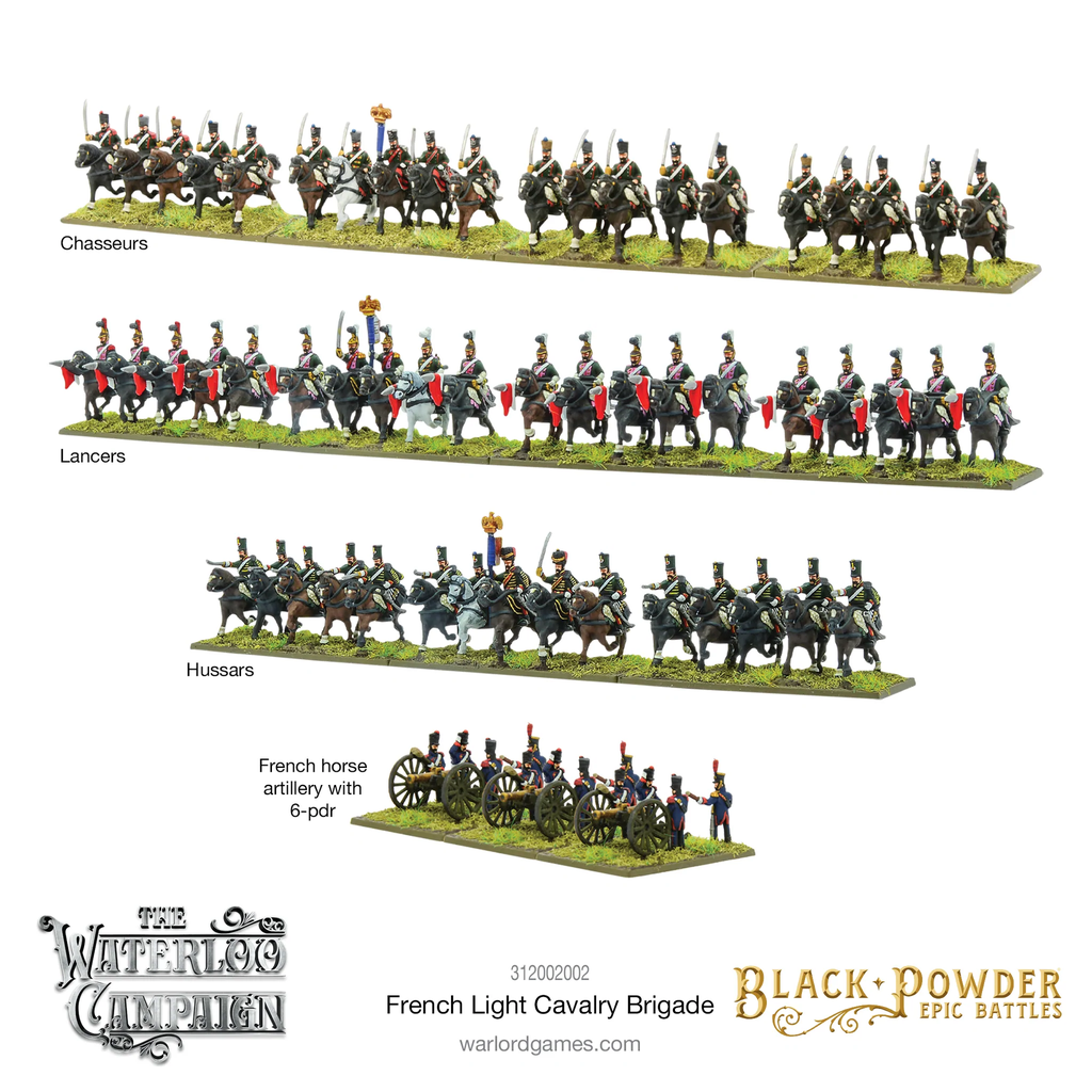 Black Powder Epic : French Light Cavalry Brigade │ The Waterloo Campaign