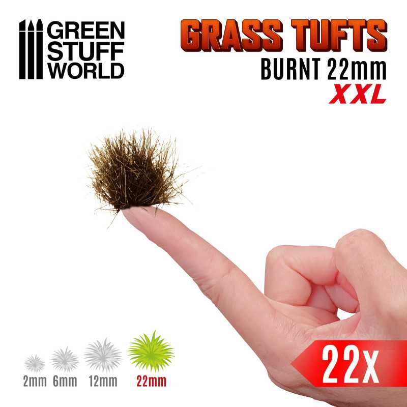 Green Stuff : Grass Tufts XXL 22mm - Burnt (22pcs)