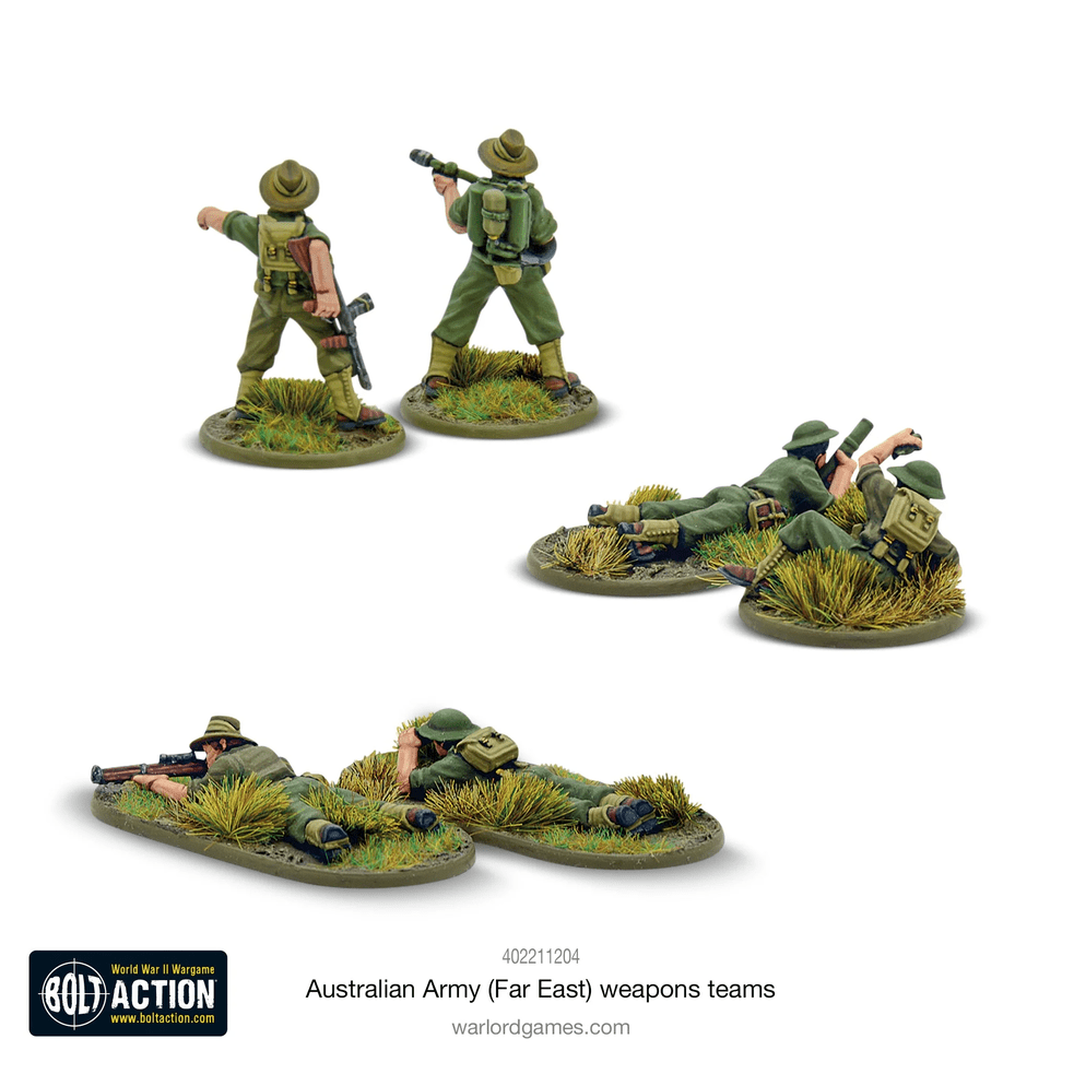 Bolt Action : Australian Army Weapons Teams (Far East) │ Mid - Late