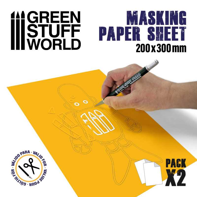 Green Stuff : Masking Paper Sheet 200x300mm (2pcs)