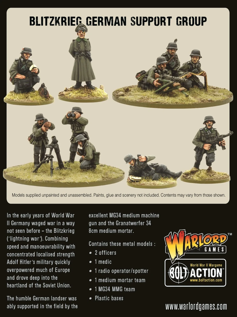 Bolt Action : Blitzkrieg German Support Group │ Early-Mid