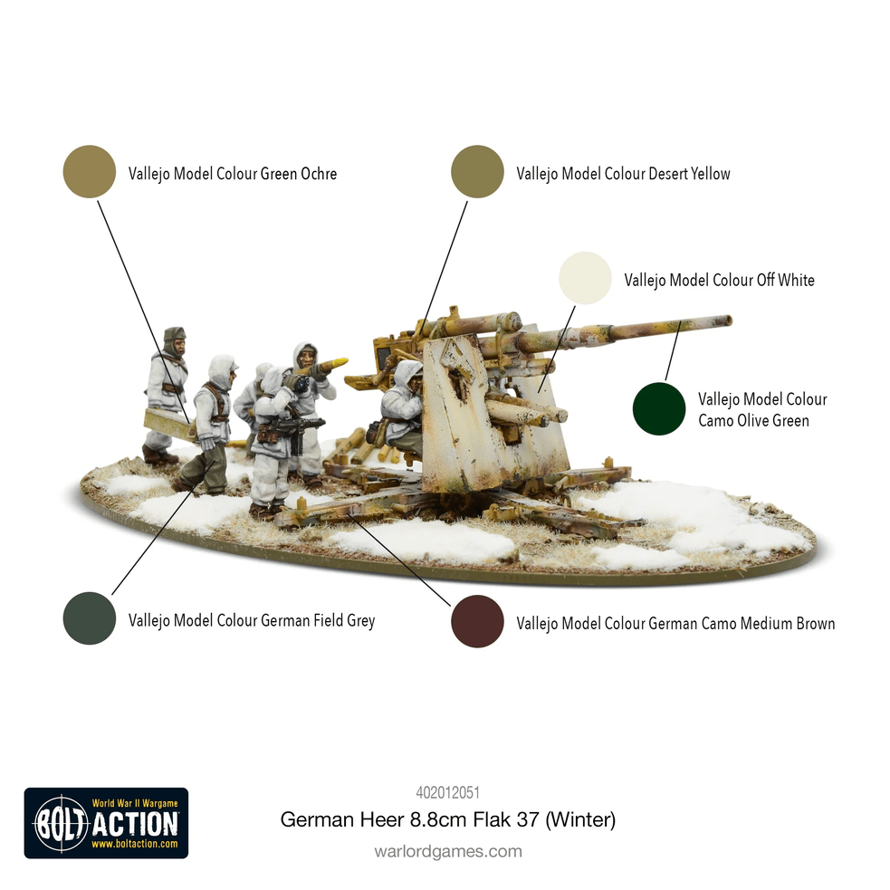 Bolt Action : German Heer 8.8cm FLAK 37 (Winter)