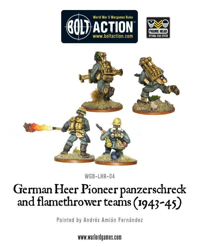 Bolt Action : German Heer Pioneer Panzerschrek & Flamethrower Teams