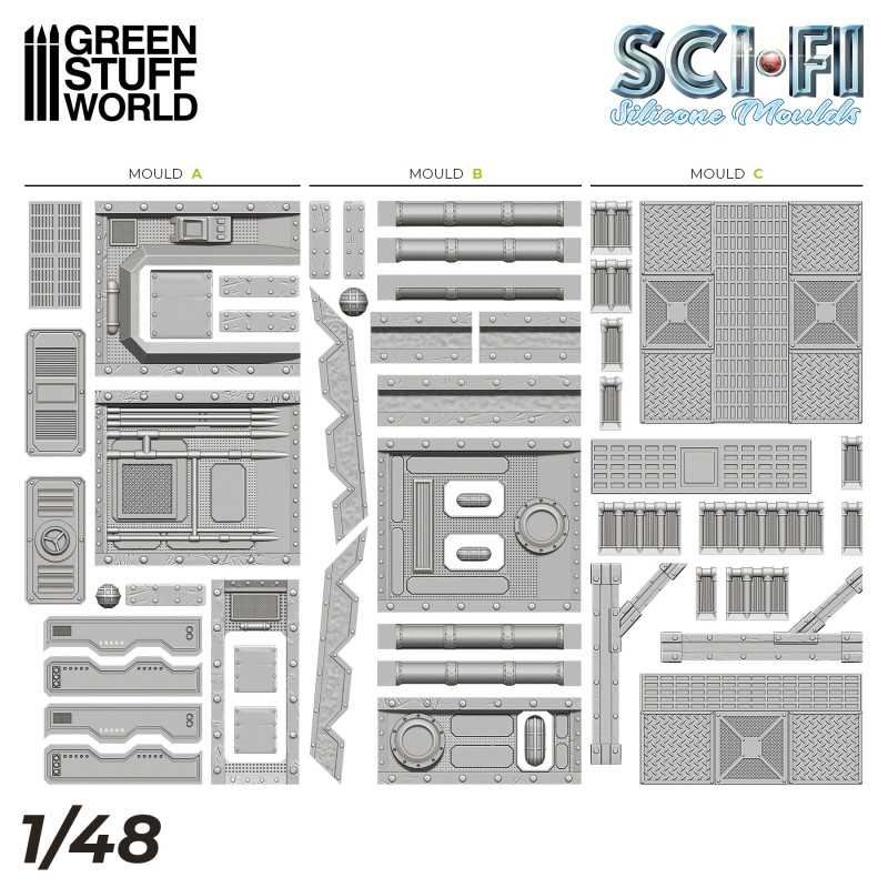 Green Stuff : Molde Sci-Fi / Sci-Fi Silicone Mould