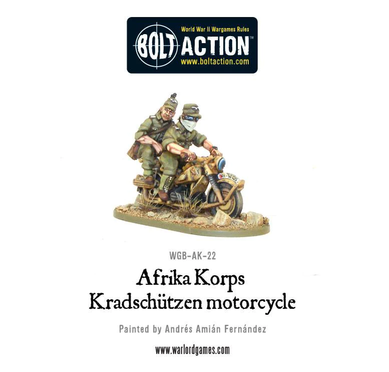 Boltaction : Afrika Korps Kradschutzen motorcycle