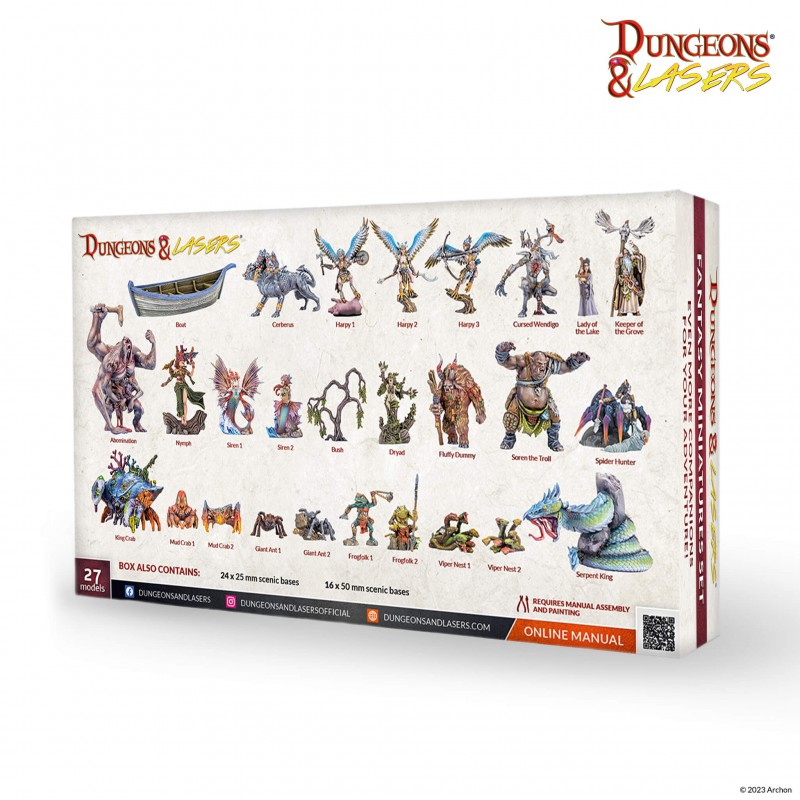 Dungeon & Laser : Fantasy Miniatures Set (27pcs) │ 5E Compatible