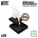 Green Stuff : Peanas Plastico HOLLOW / Plastic HOLLOW bases - Square 25mm - PACKx20