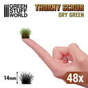 Green Stuff : Thorny Scrub 14mm - Dry Green (48pcs)