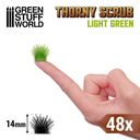 Green Stuff : Thorny Scrub 14mm - Light Green (48pcs)