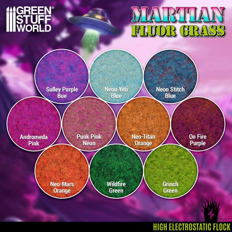 Green Stuff : Flocage Andromeda Pink (200ml) │ 4-6mm Martian Flock - Terrain Series