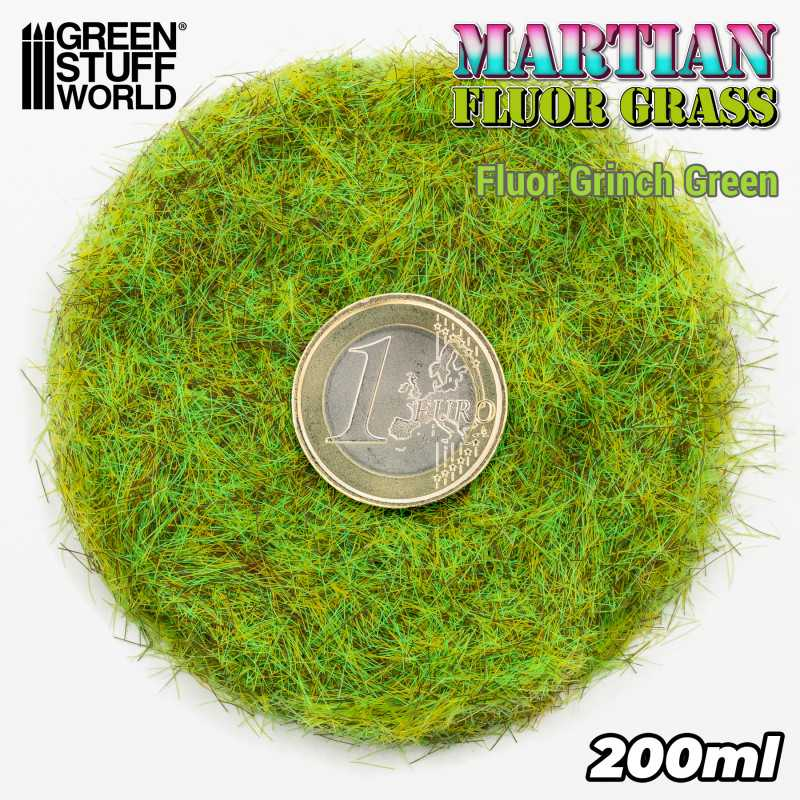 Green Stuff : Flocage Fluor Grinch Green (200ml) │ 4-6mm Martian Flock - Terrain Series