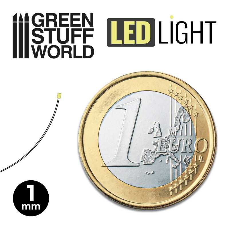 Green Stuff : Leds 1mm - Blanc Froid (10pcs)