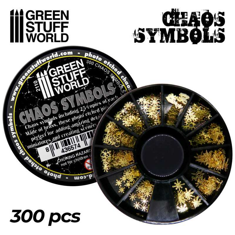 Green Stuff : Runes et Symboles Chaos (300 pcs)