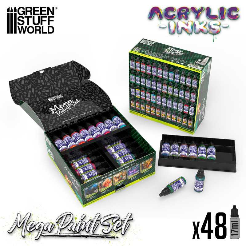 Green Stuff : Mega Paint Set - Acryliques Inks