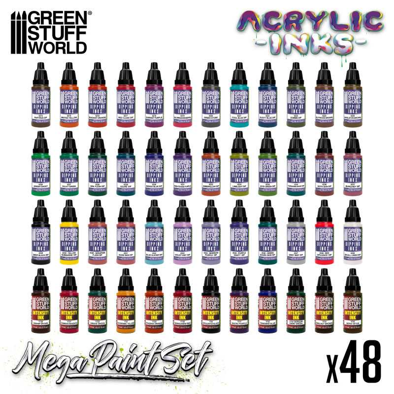 Green Stuff : Mega Paint Set - Acryliques Inks