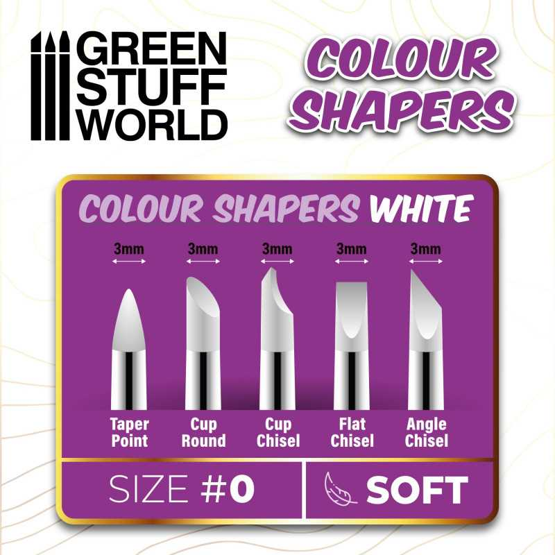 Green Stuff : Pinceaux en silicone 0 - Soft (5pcs)