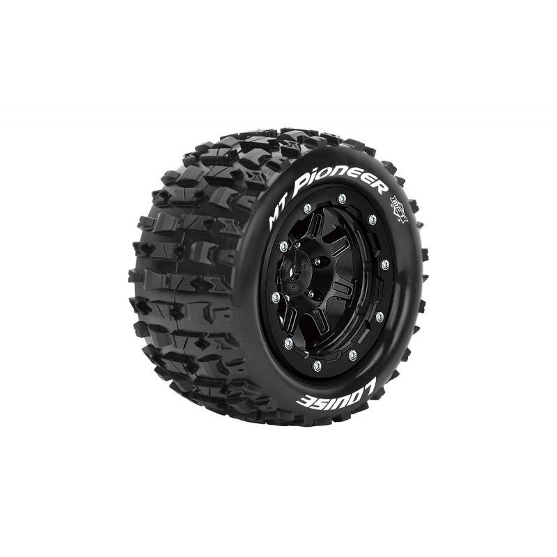 Louise RC : Pneu MT Pioneer MFT sur Jante Noir Bead-Lock - HEX 17mm - Offset 1/2 │ 4WD [Front/Rear] | 32.50 €