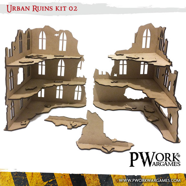 PWork Wargames : Urban Ruins Kit 02