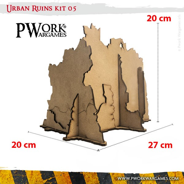 PWork Wargames : Urban Ruins Kit 05