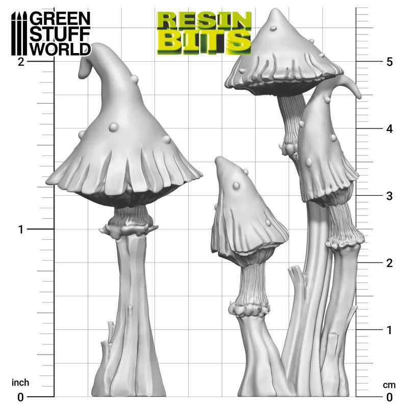 Green Stuff : Goblin Mushrooms XL │Resin Bits