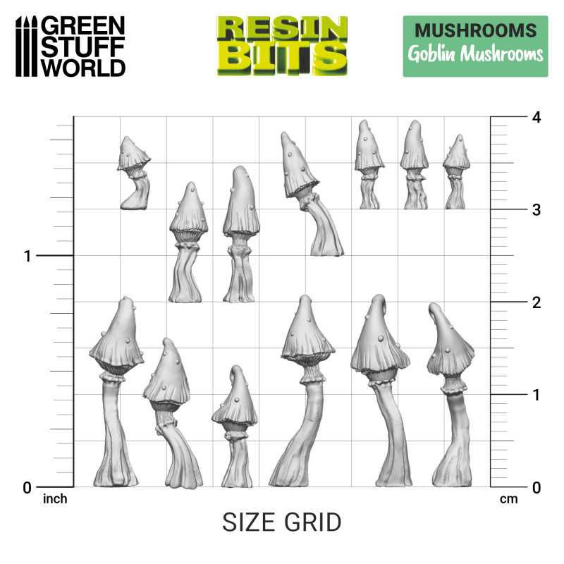 Green Stuff : Goblin Mushrooms │Resin Bits