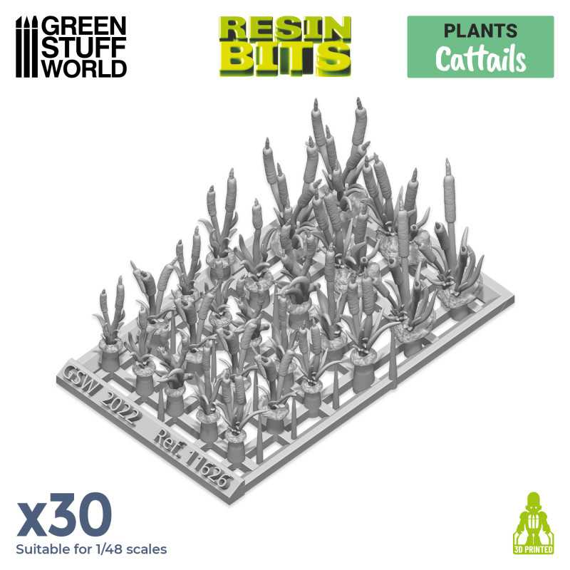 Green Stuff : Cattails Plants │ Resin Bits