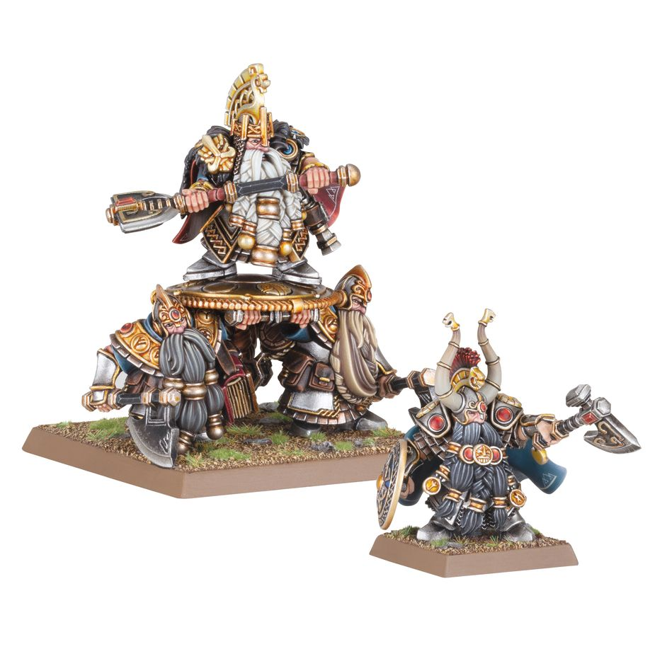 Dwarfen Mountain Holds : Dwarf Lords With Shieldbearers │ Warhammer The Old World