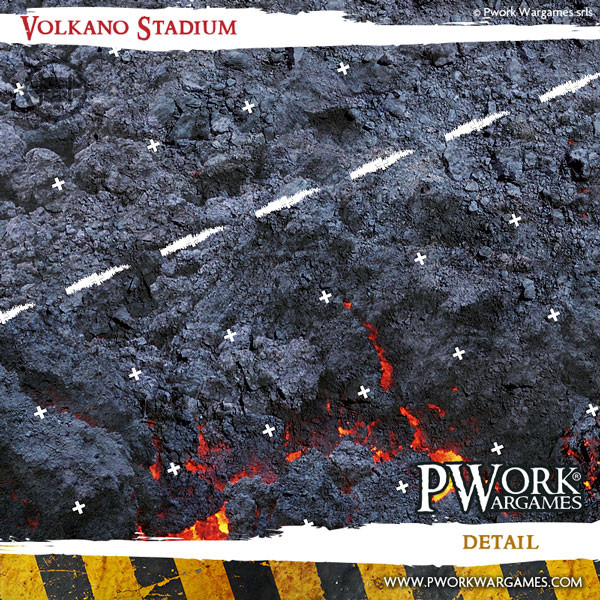 Pwork Wargames : Volkano Stadium │ Bloodbowl - Mouse Pad