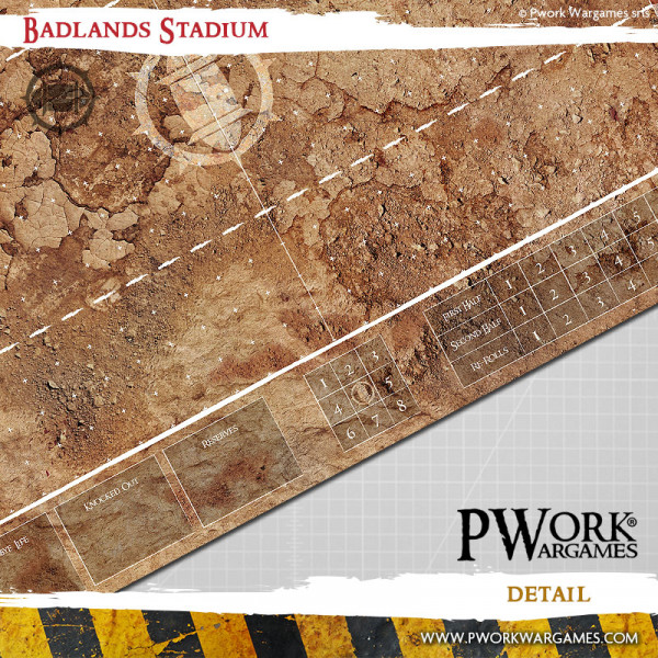 Pwork Wargames : Badlands Stadium │ Bloodbowl - Mouse Pad