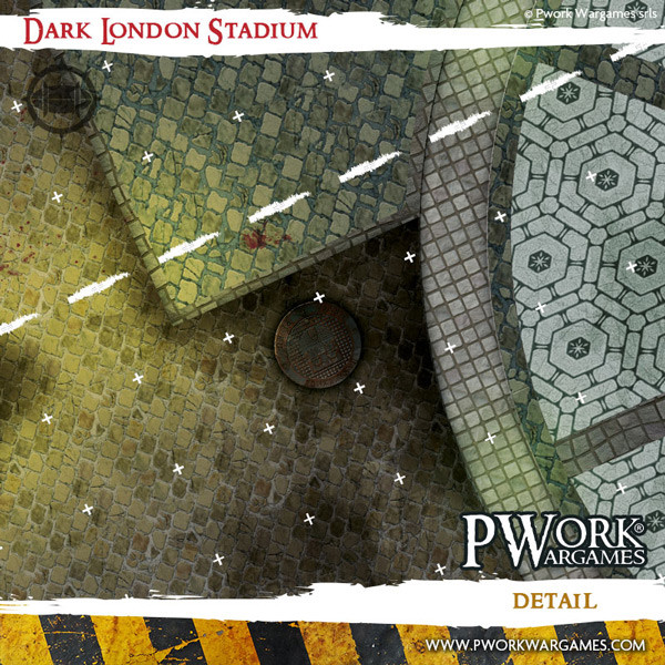 Pwork Wargames : Dark London Stadium │ Bloodbowl - Mouse Pad