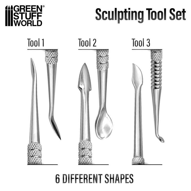 Green Stuff : Outils de Sculptures (3pcs)