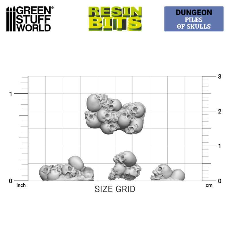 Green Stuff : Piles of Skulls 1/48 │Resin Bits 