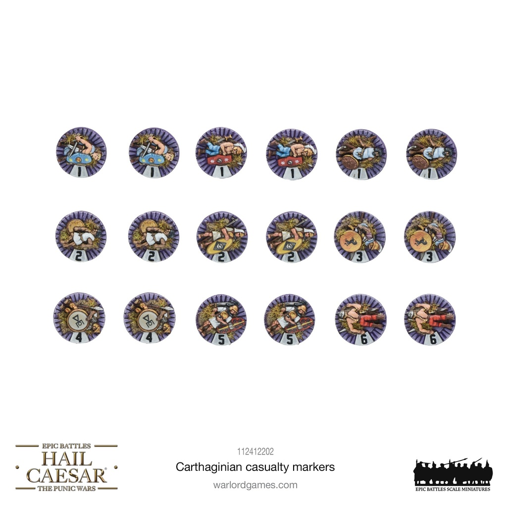 Hail Caesar Epic Battles : Carthaginian Casualty Markers