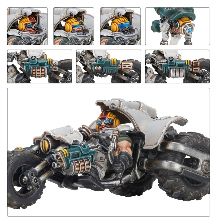 Necromunda : Ironhead Squat Svenotar Scout Trikes │ Warhammer 40.000