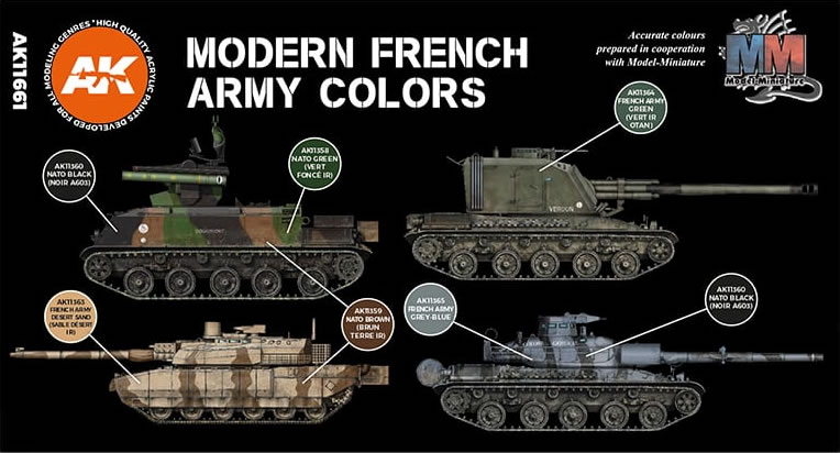 AK : Modern French Army Colors │ 3rd Generation Acrylics - AFV Series