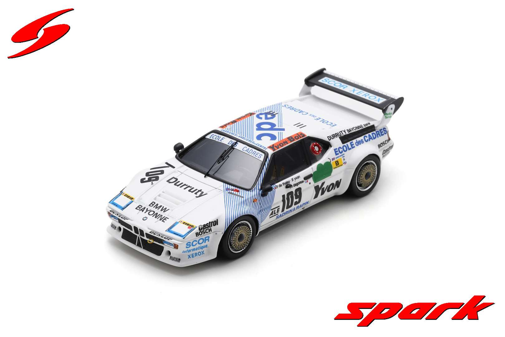 Spark model : BMW M1 No.109 14th 24H Le Mans 1984 P. de Thoisy - P. Dagoreau - J-F Yvon