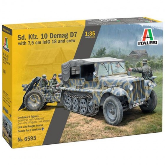 Italeri : Sd, Kfz 10 Demag D7 with 7,5 cm IeIF 18 and Crew