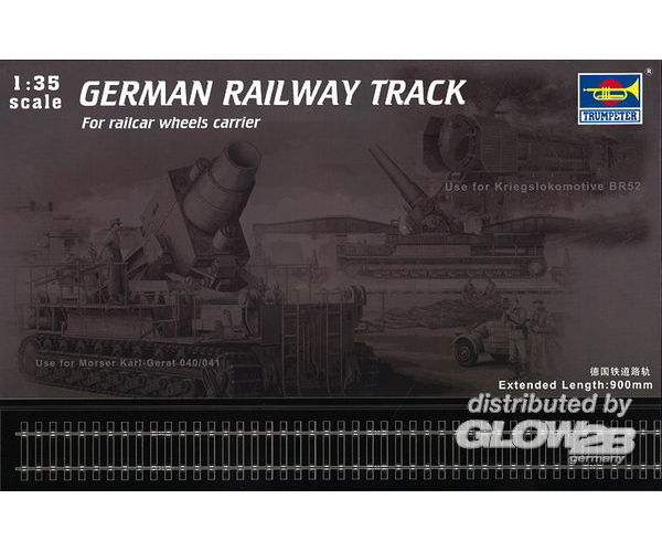 Trumpeter : German Railway Track │ for railcar wheels carrier 