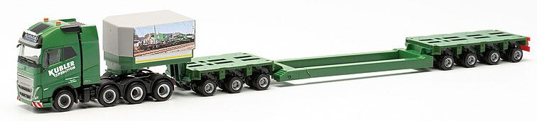 Herpa : Volvo FH 16 Gl. XL '20 + dieplader Kübler