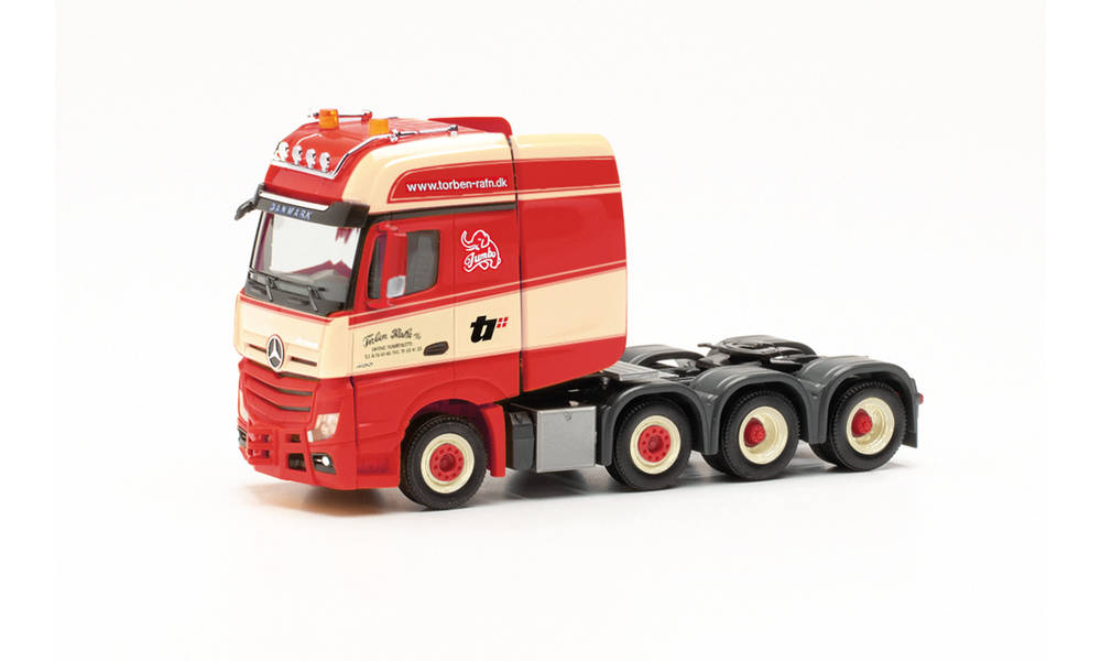 Herpa : Mercedes-benz actros slt zugmaschine “torben rafn“ (dänemark/sommersted)