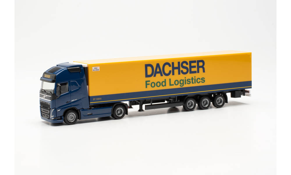 Herpa : Volvo fh gl. xl 2020 Kühlkoffer-sattelzug „dachser“ (bayern/kempten)